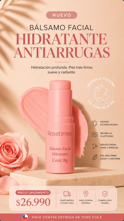 Bálsamo Facial Hidratante Antiarrugas Rosetimes - foto de producto
